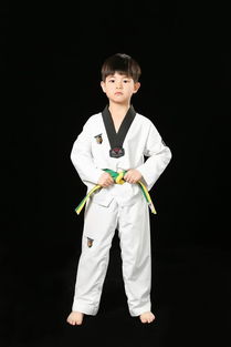 太帅啦 安吉跆拳道拿下黄绿带,拍写真眼神犀利 器宇轩昂