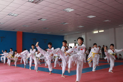 武汉2013年春季家长教学开放日圆满落幕，跆拳道展示亮点纷呈